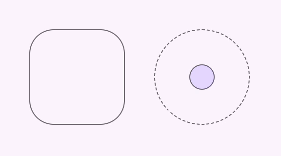 A bounded and unbounded ripple. Two containers that display a bounded and unbounded ripple on interaction.